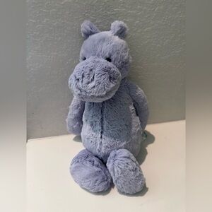 AUTHENTIC NWT Jellycat Bashful Hippo medium 12“ Lavender Lilac Plush ONLY ONE